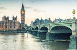 London, UK. Houses of Parliament in Westminster.